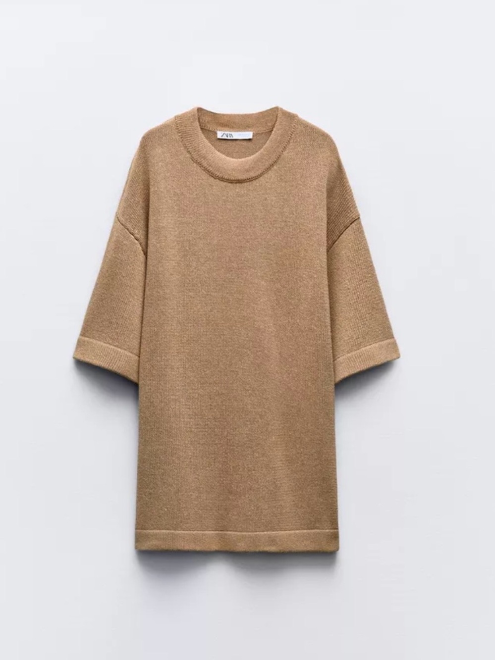 Zara Knit Short-Sleeve Sweater in Camel Brown and Pants Set
Med. Top, Lg. Pant